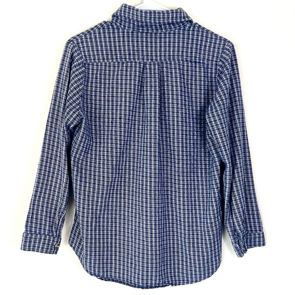 Brandy Melville blue plaid flannel button down - Picture 6 of 7